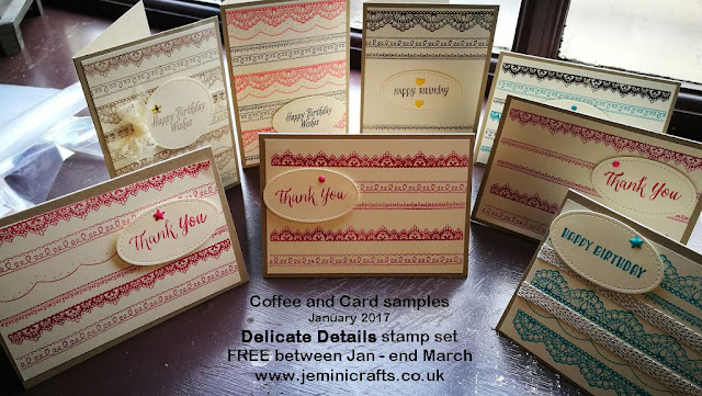 www.jeminicrafts.co.uk for #coffeeandcard card classes stampin Up products