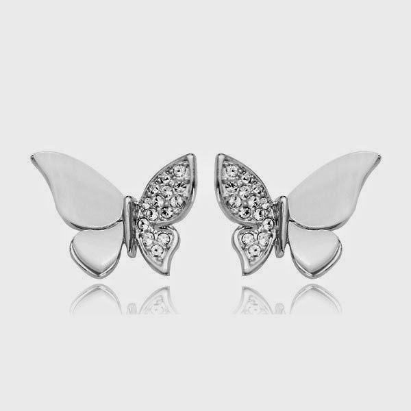 diamond earrings for baby girl butterfly