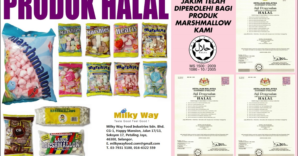 Milkyway Food Halal Marshmallow Malaysia,Marshmallows Malaysia