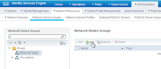 Add network device group to ISE