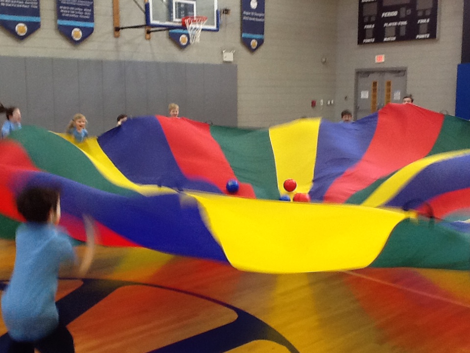 Parachute in Physical Education Class