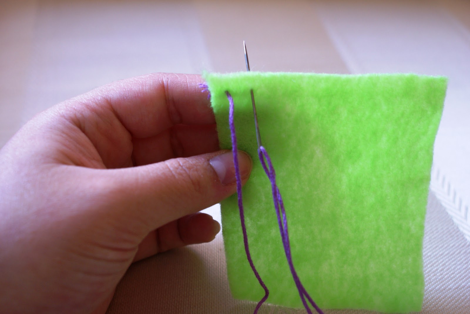 The Better Nester How to Hand Sew Blanket Stitch