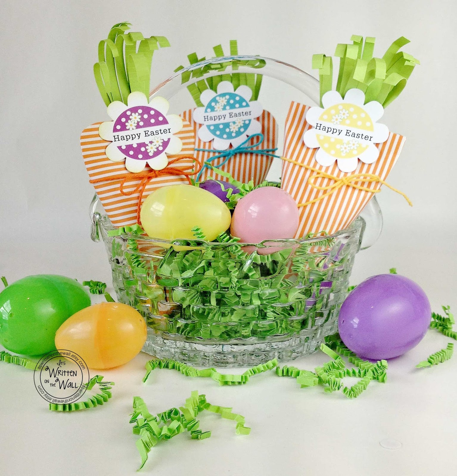 It's Written on the Wall Tutorial Paper Easter Carrots for Easter Egg