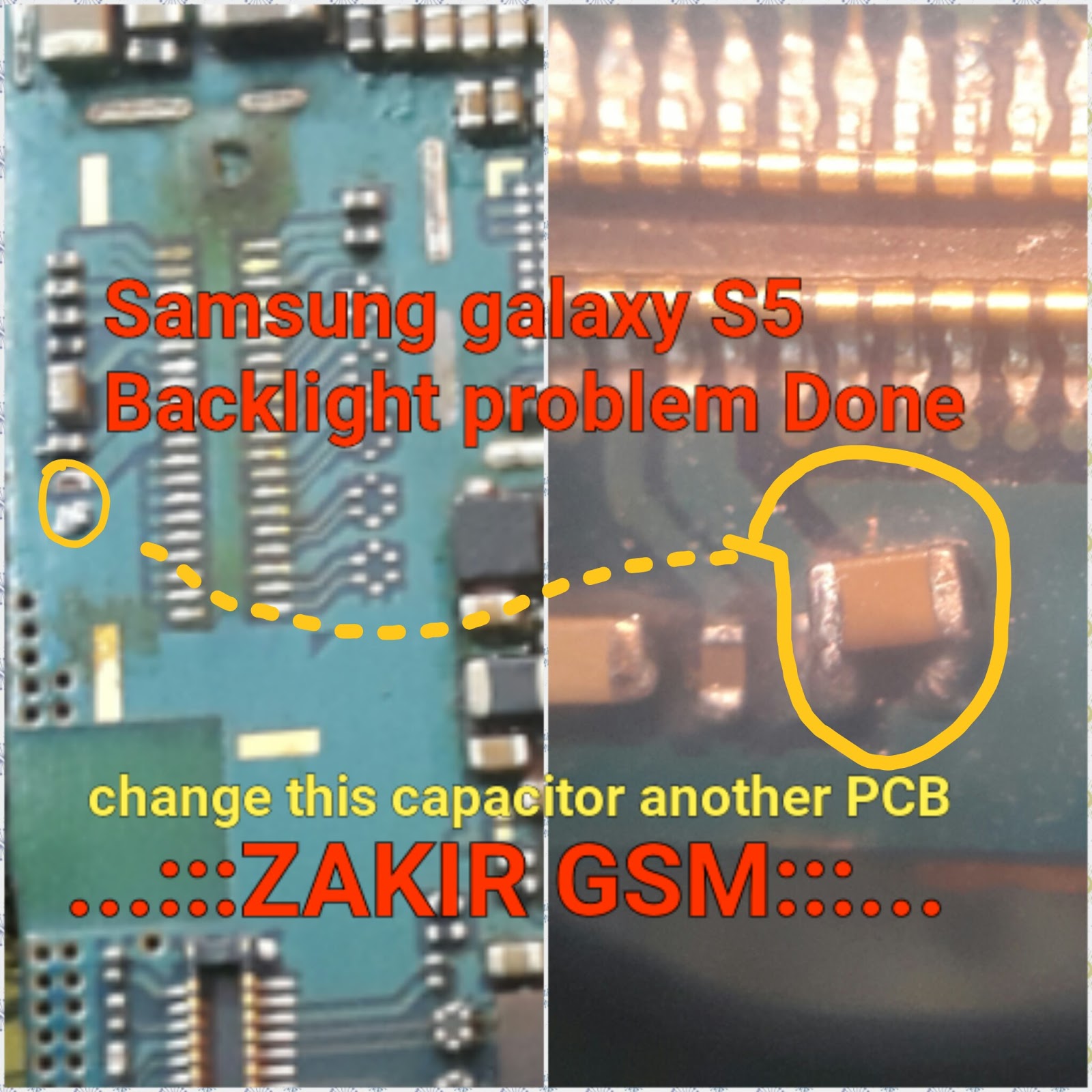 Mobile Phone Repairing ZAKIR GSM Samsung S5 Backlight problem ways
