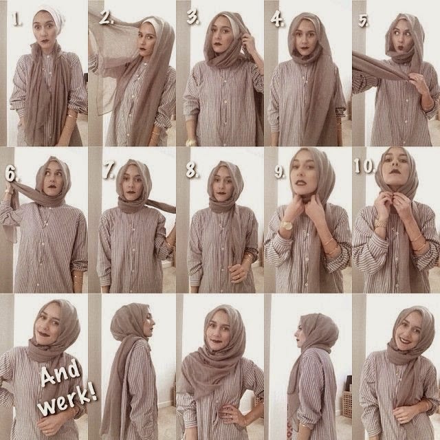 Cara memakai model jilbab pashmina modern 2015 2018