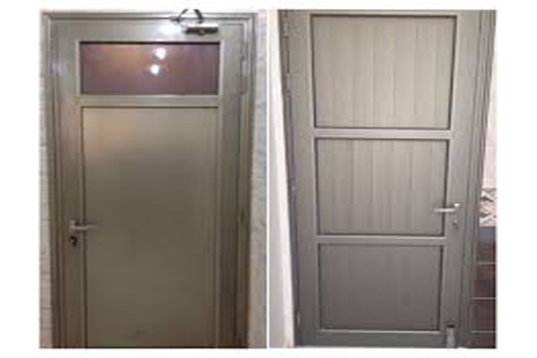 ابواب المنيوم باشكال عصرية باللون الابيض fikra color