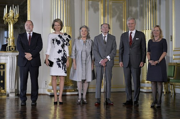 Queen Mathilde of Belgium and King Philippe of Belgium attends award ceremony for the Dutch Literature (Prijs der Nederlandse Letteren) at the Brussels Royal palace