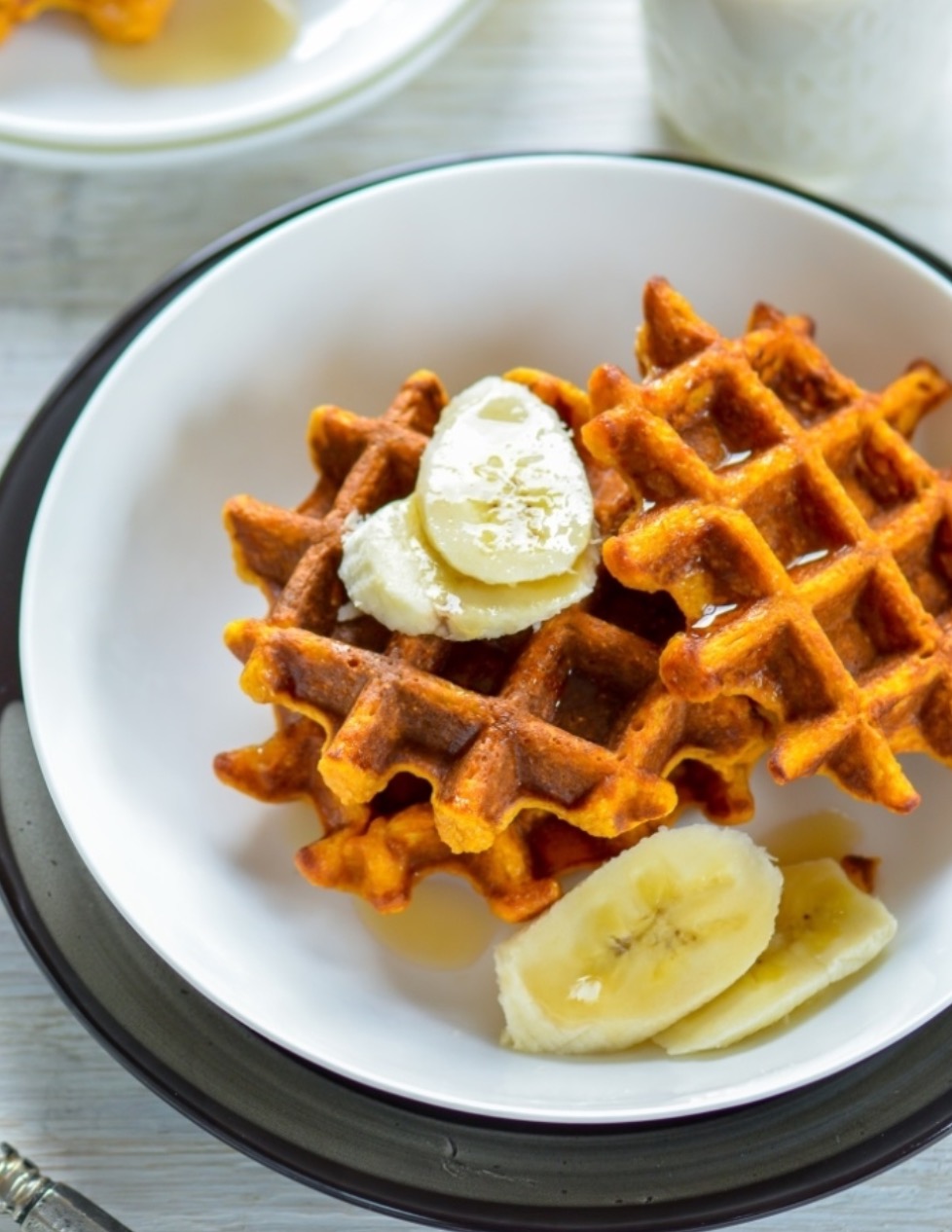 Fitness for Thought Healthy Sweet Potato Waffles Guilt Free