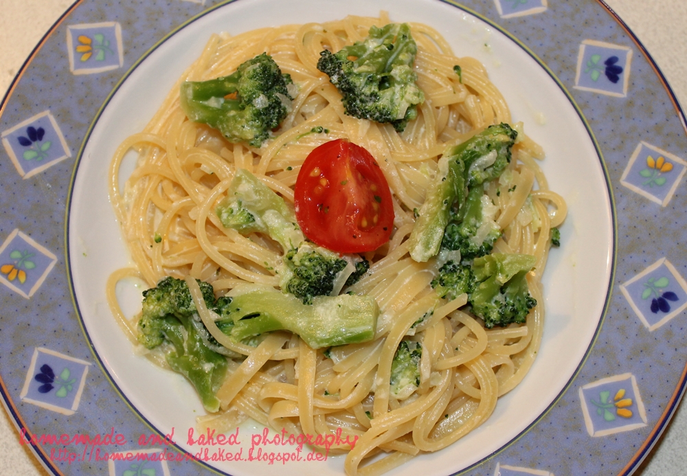 homemade and baked Food-Blog: Spaghetti mit Brokkoli-Sahne-Soße