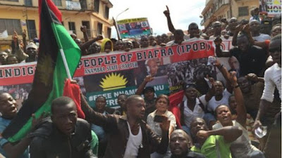 BIAFRA: IPOB Activates Door-To-Door Campaign For Biafra Restoration IPOB%2Bprotesters%2Bwith%2BIPOB%2Bbanner