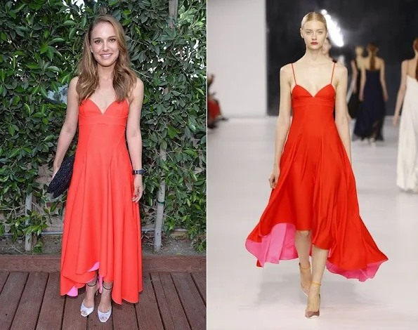 Natalie Portman wears Christian Dior Silk Evening Dress for Benjamin Millepied’s L.A. Dance Project Inaugural Benefit Gala