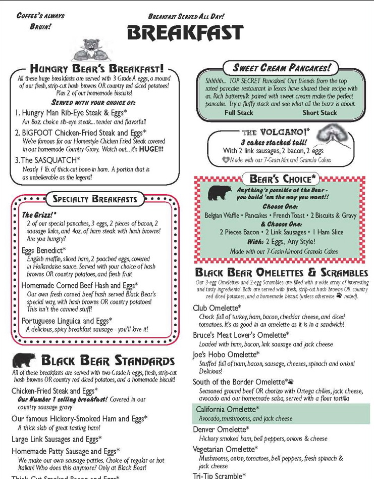 Bechay Blogs Black Bear Diner My Second Fave Dining Place
