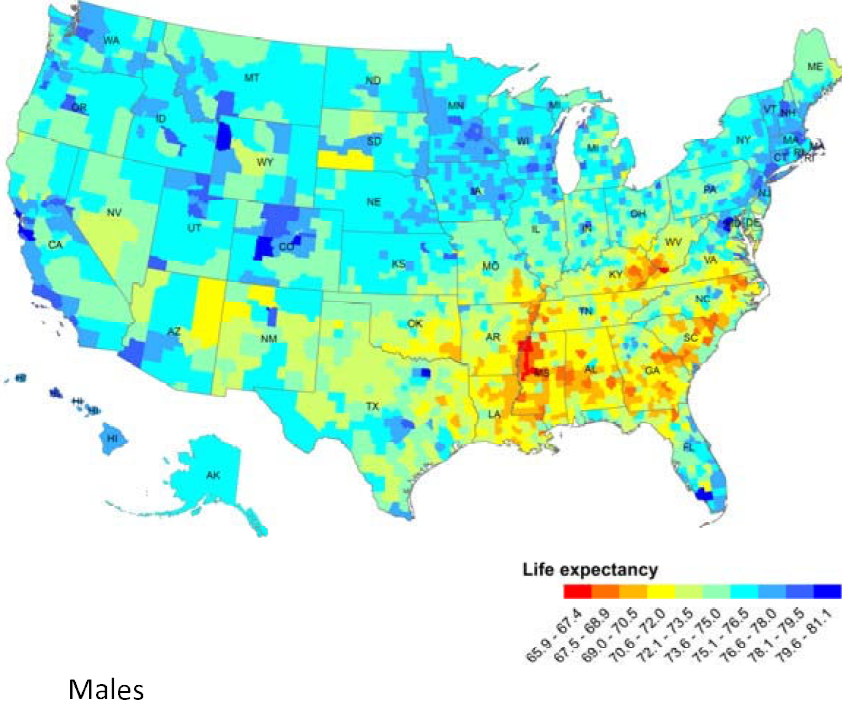 The Rural Blog Life expectancy declining in some counties; trend seems