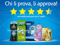 P&G ''Chi li prova li approva'': vinci uno dei 3500 buoni sconto Logo P&G ''Chi li prova li approva'': vinci uno dei 3500 buoni sconto