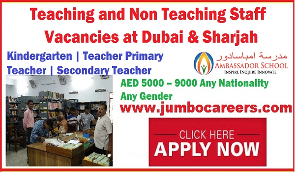 Teaching And Non Teaching Staff Vacancies At Dubai Sharjah