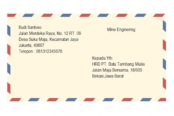 Amplop Surat Lamaran : Susunan Surat Lamaran Kerja Dalam Amplop