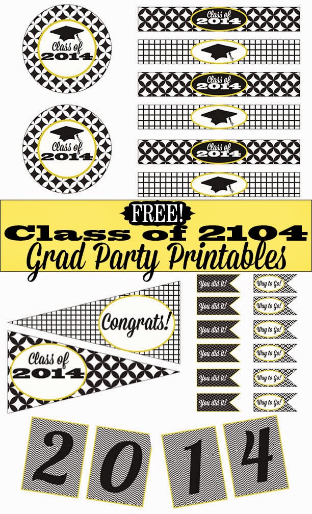 Free Graduation Party Printables for the Class of 2014! – Less Than Perfect Life of Bliss for Free Printables For Graduation Party