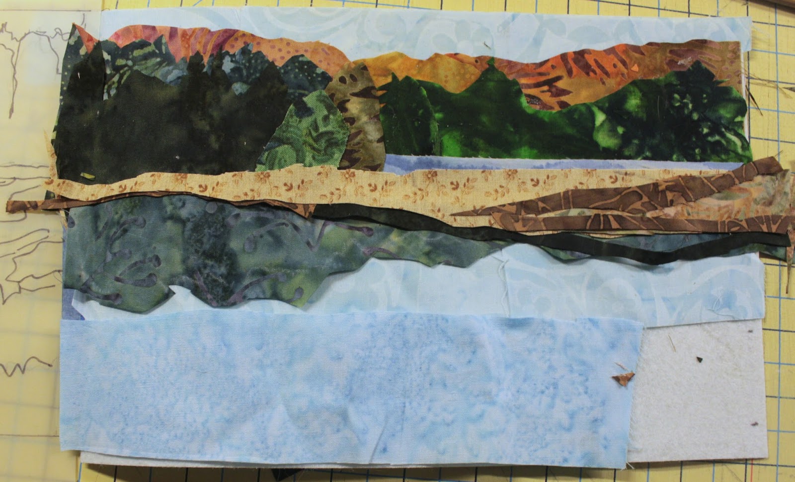 Art in search Coming up landscape collage