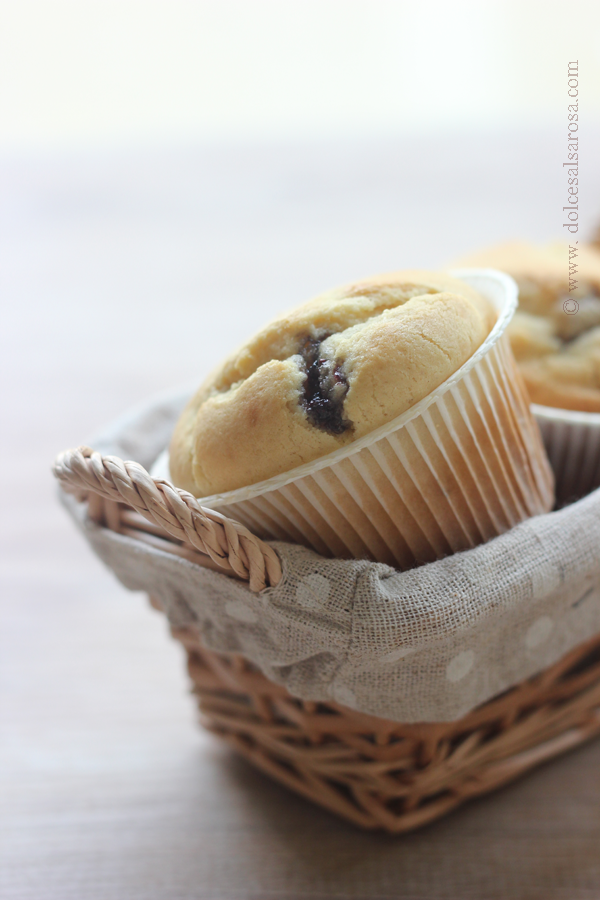 muffin con sorpresa di marmellata