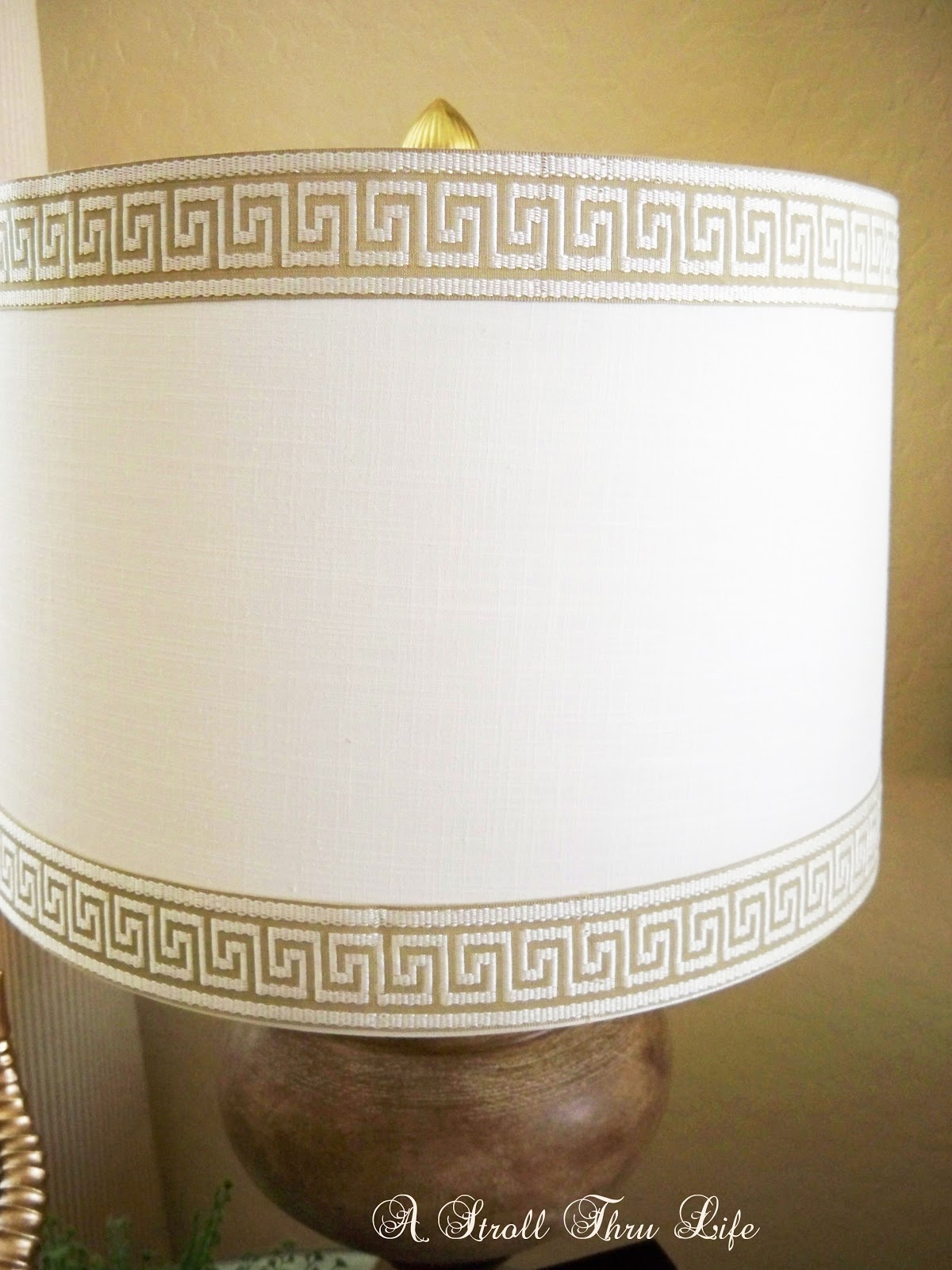A Stroll Thru Life More New Lamps Yes To The Greek Key Trim Subtle But So Perfect