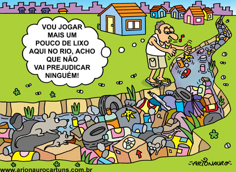 Resultado de imagem para charge lixo