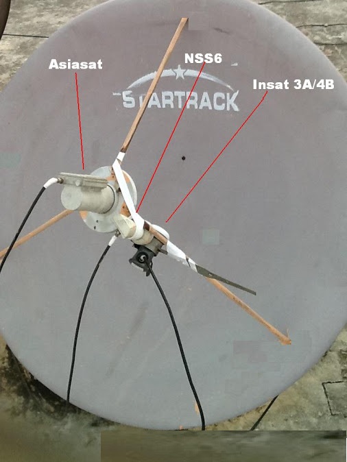 ASISAT 7 WITH 2 MORE SATELLITE IN ONE 4 FEET DISH SETUP DISH ANTENNA
