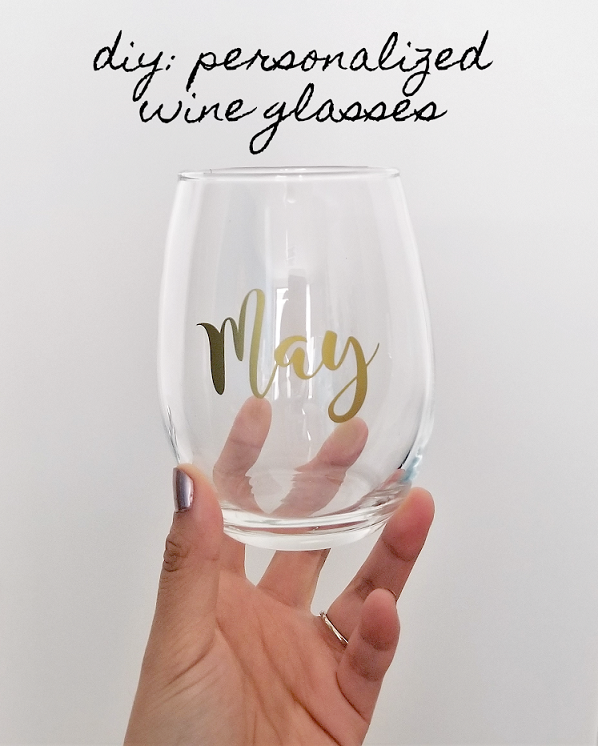 DIY Personalized Wine Glasses La Vie en May Petite Fashionista