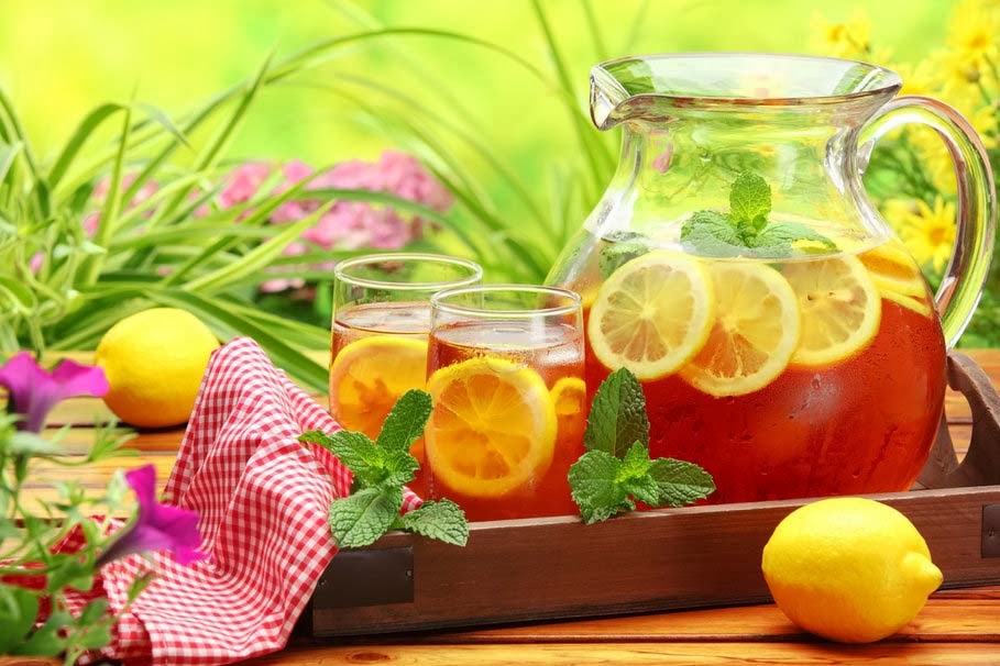 tea-drink-lemon-mint-flowers-good-mornings