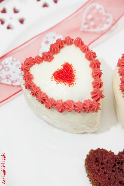 The red velvet heart cake