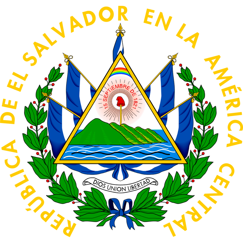 Logo Gambar Lambang Simbol Negara El Salvador PNG JPG ukuran 800 px