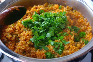 Taze Sarımsakli Bulgur Pilavi Taze Sarımsakli Bulgur Pilavi