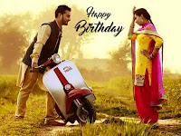 happy birthday wallpaper him her, indian villager couple celebrating happy birthday with scooter