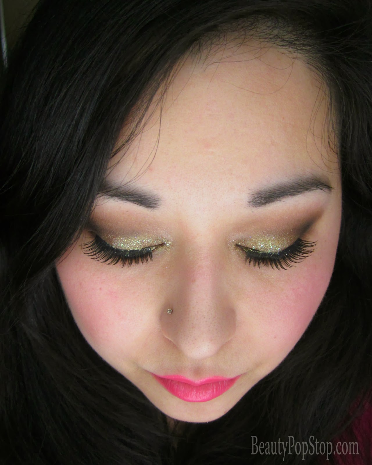 valentine's day makeup tutorial using mac cosmetics and lit cosmetics glitter 