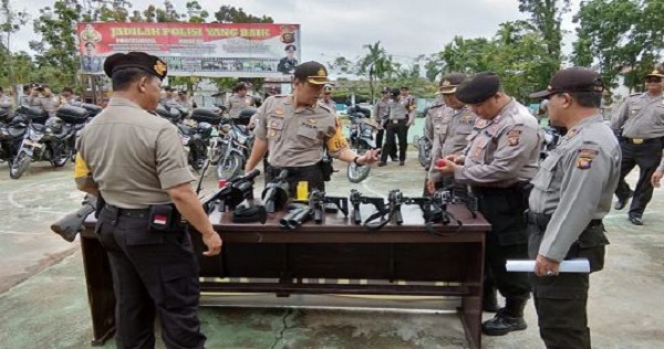 Jelang Pilkada Di Kalbar Polres Sekadau Cek Sarana Prasarana Serta Ranmor Dinas
