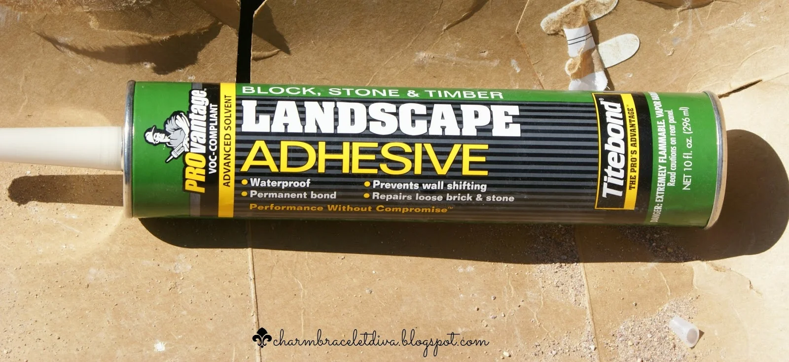 tube of landscape adhesive