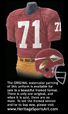 Washington Redskins 1966 uniform