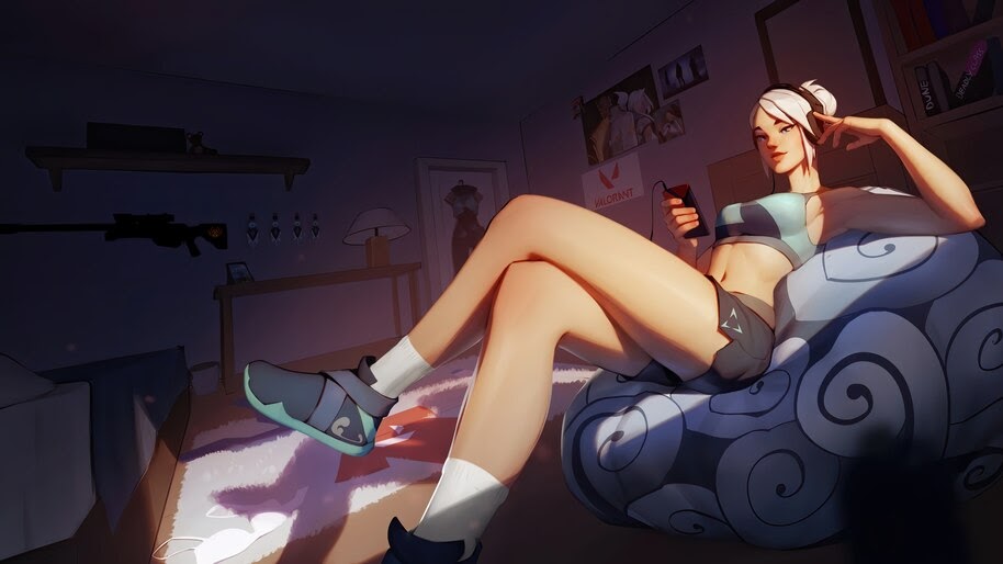 Jett, Valorant, Game, Art, 4K, #7.1701