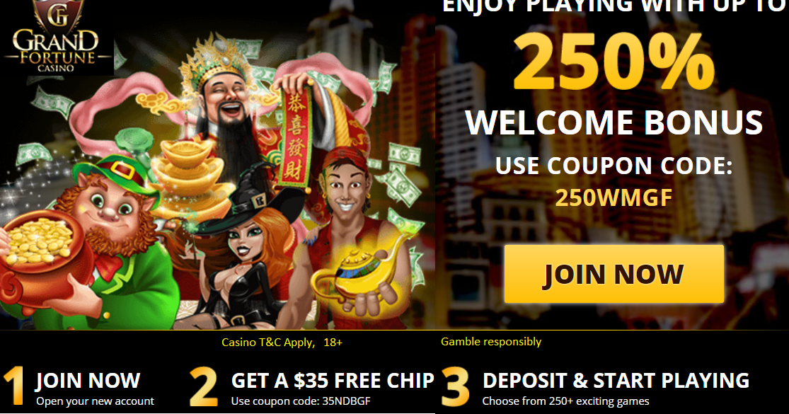 Casino bonus codes USA Grand Fortune Casino Bonuses