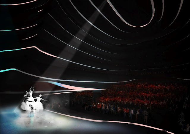 Rendering showing performance in the stage of new opera house in Busan
