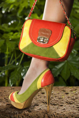 zapatos y bolsos Maya Hansen para Fosco colores fluor