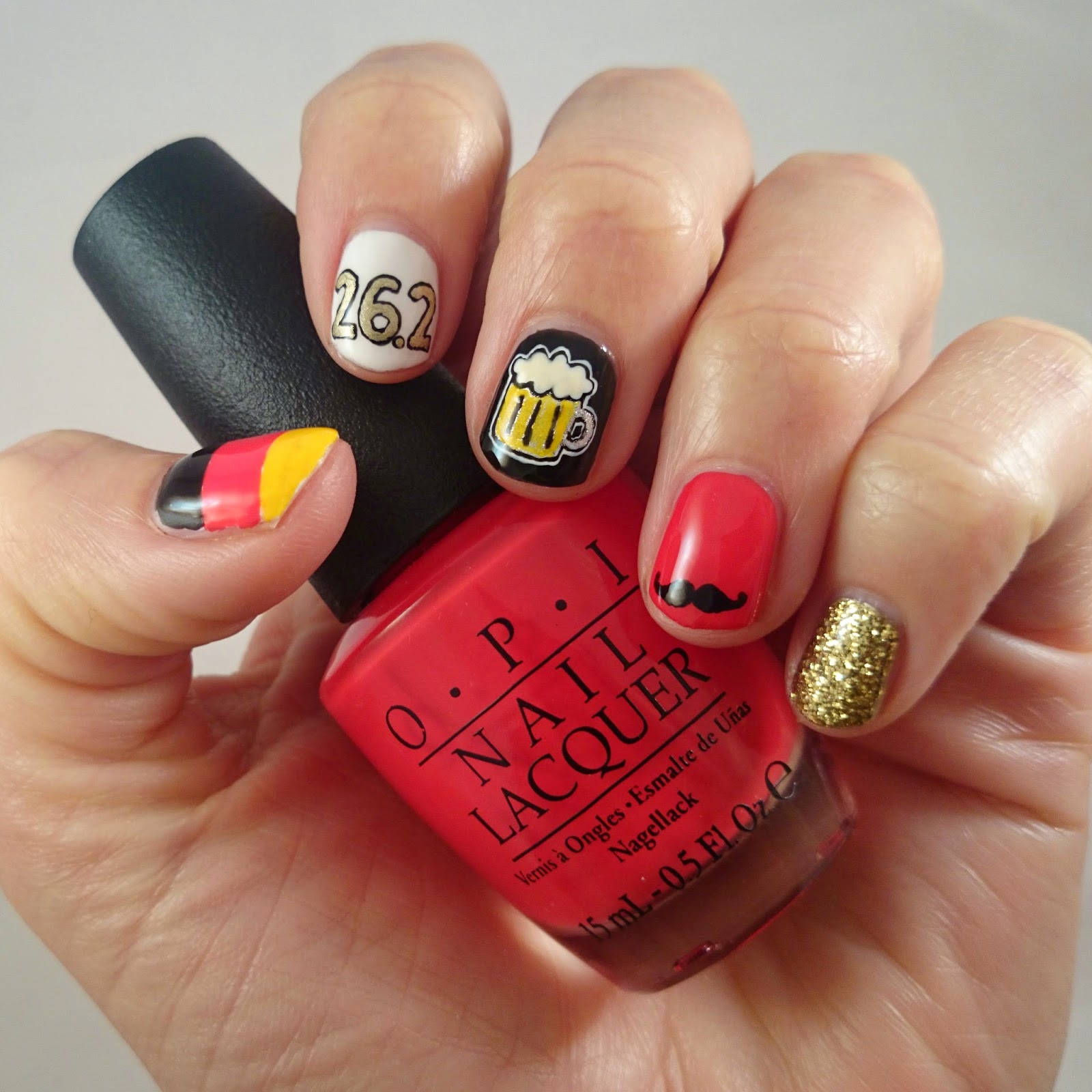 Dahlia Nails Berlin Marathon Nails