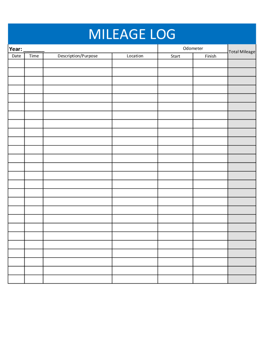 23 Free Mileage Log Templates - Excel Log Sheet Format - Project With Gas Mileage Expense Report Template