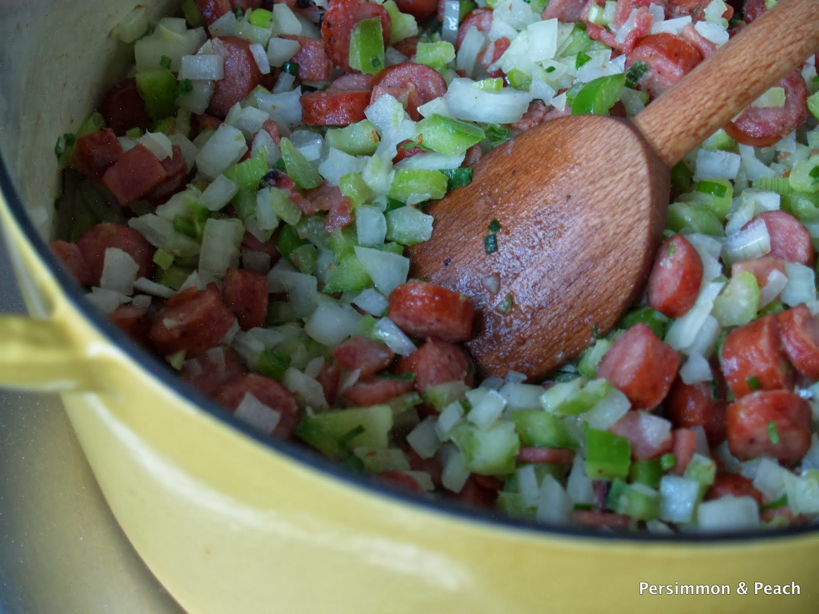 Persimmon and Peach Creole Jambalaya