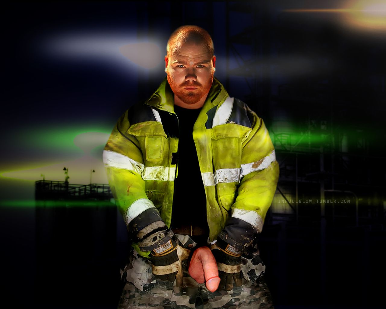 More Men in Wallpapers: Ginger Bear Firefighter