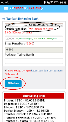 Penarikan Uang dari Situs Xpsindonesia