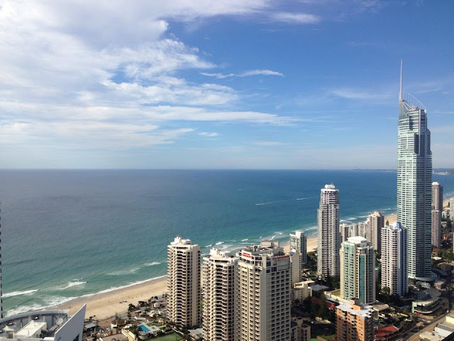 Amazing ocean views from level 54  Circle on Cavill Holiday Holiday self contained apartments Surfers Paradise, Gold Coast. Photo: Gold Coast Mum.com
