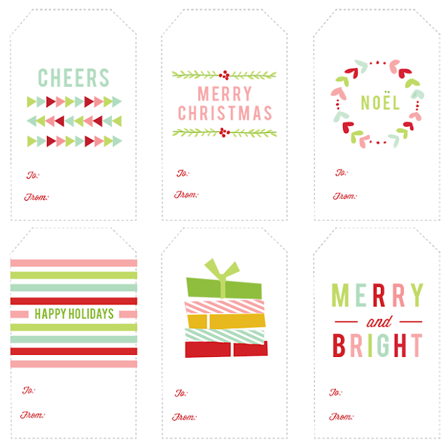 Free Printable Christmas Gift Tags by October Ink