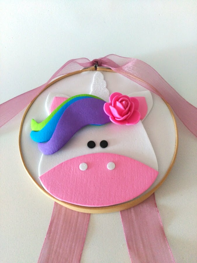 bastidor, goma eva, unicornio, diy, handmade