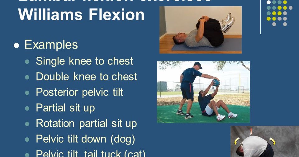 Physio for life WILLIAM'S FLEXION EXERCISES FOR BACK PAIN