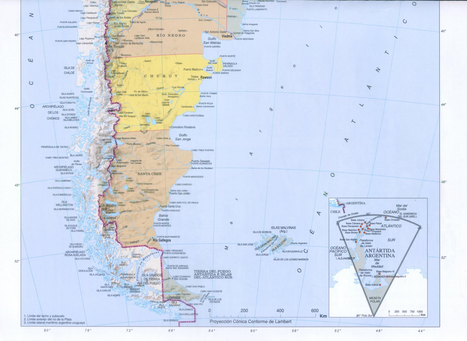 Cartografía de Tierra del Fuego, Antártida e Islas del Atlántico Sur